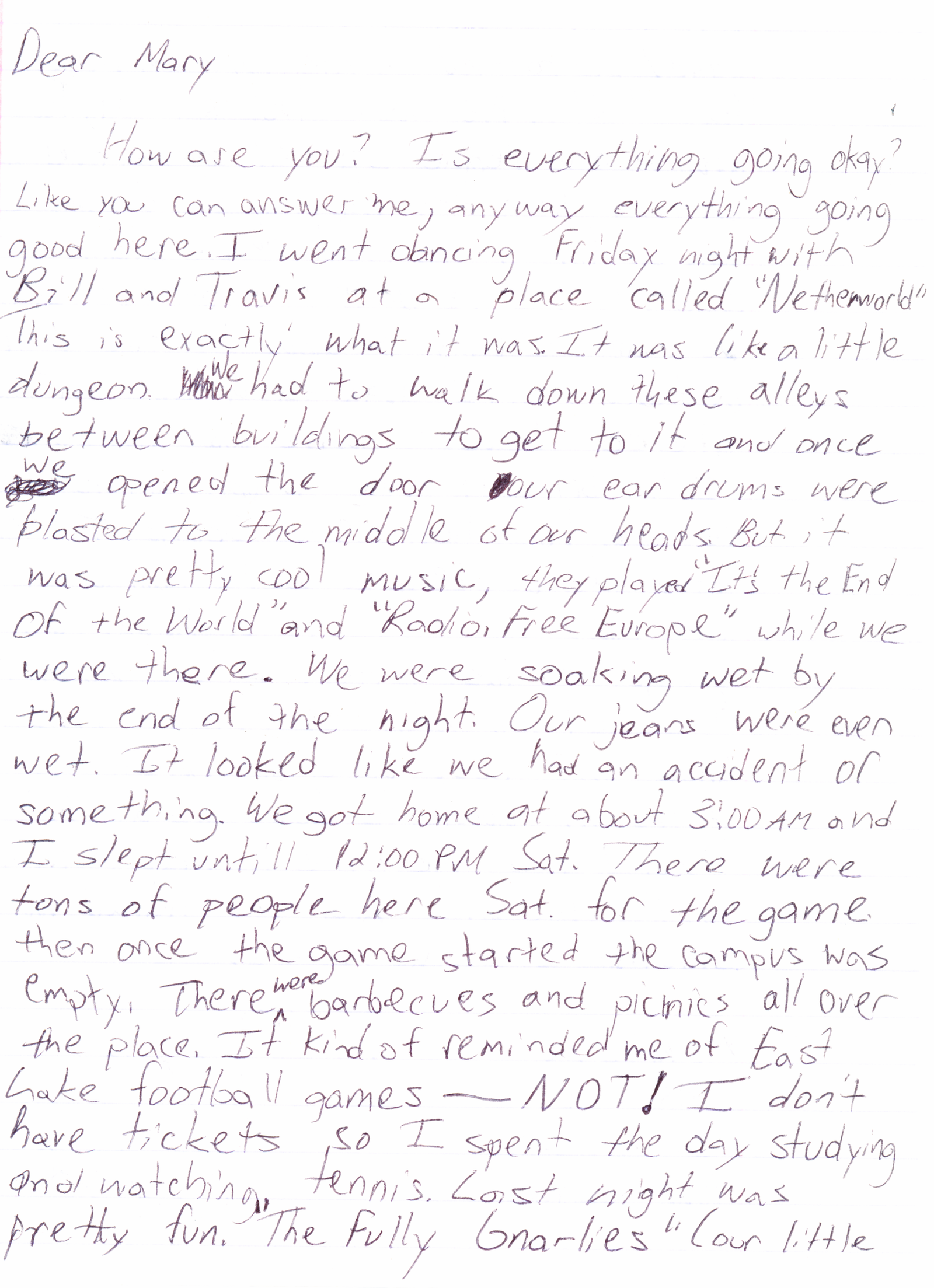 “Too Bad We Don’t Take Ourselves Seriously – We Might Actually Be Good”: Jack Vigliatura’s Letter Home, September 9, 1991